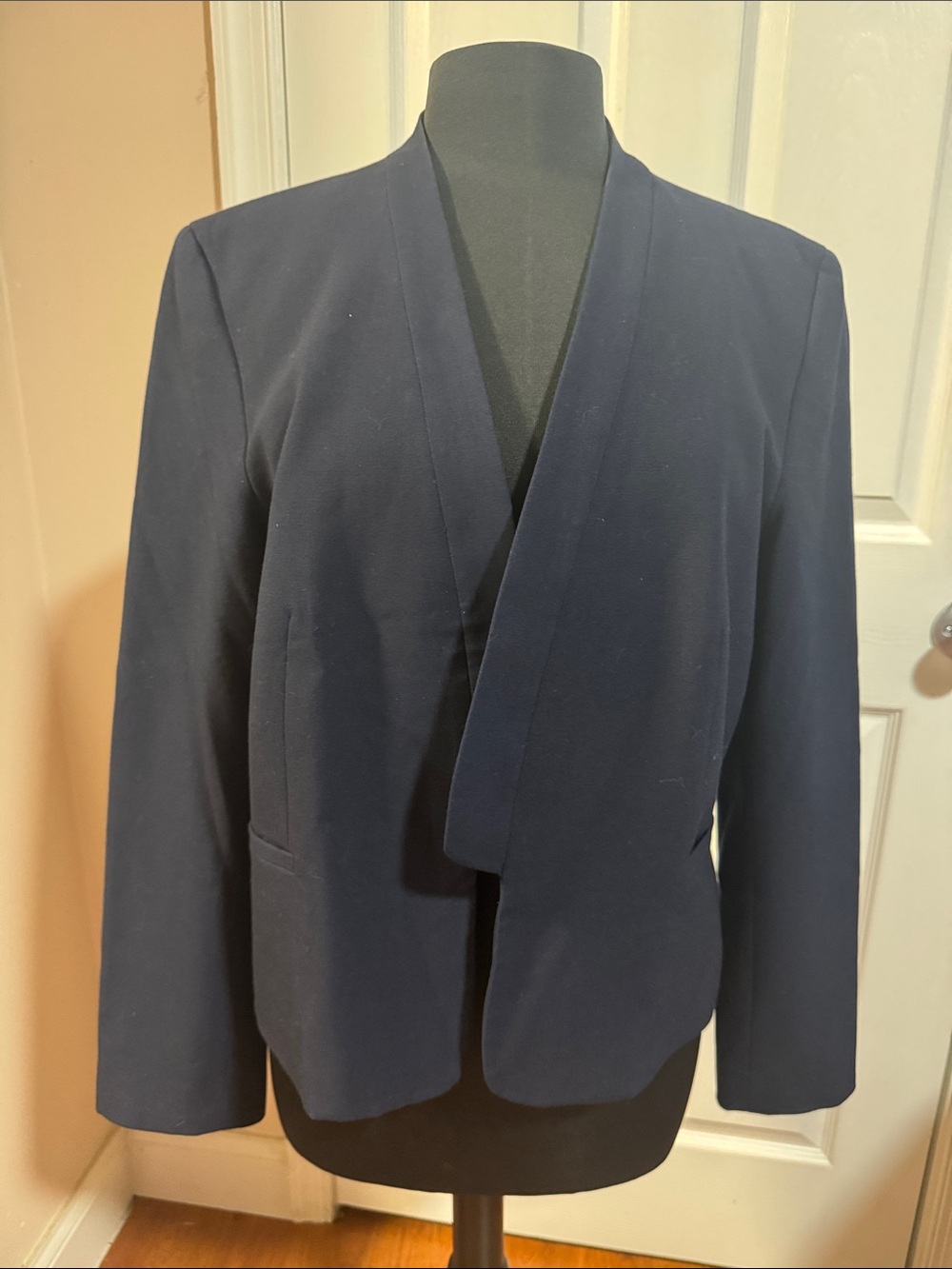 Nine West Navy Open-Front Blazer